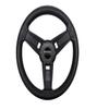 3G Gussi Model 13 Black/Carbon Fiber Steering Wheel for EZGO & Star Golf Carts view 1