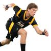 Russell Athletic Phenom6 Flag Football Jersey - Premium Performance Mesh Jersey for Men, Elite Football Wear, Advanced Design for Optimal Movement and Comfort, Gt Gold/Black M view 2