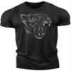 Detroit Shirts for Men - Athletic Merchandise - Detroit City Vintage Style Apparel (010. Roaring Tiger T-Shirt 2, Black, Small) view 1