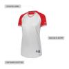 Russell Athletic Ladies Classic V-Neck Jersey White/True Red/White M view 4