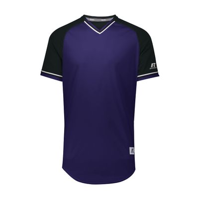 Russell Athletic Classic V-Neck Jersey Purple/Black/White L