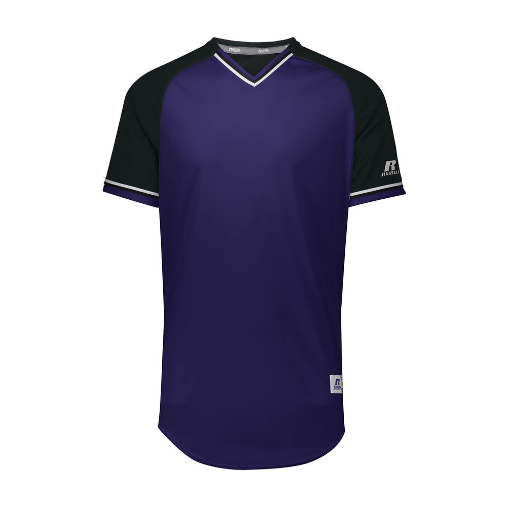 Russell Athletic Classic V-Neck Jersey Purple/Black/White L