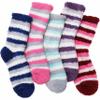 ANTSANG Womens Fuzzy Socks Fluffy Slipper Cozy Cabin Winter Soft Fleece Warm Comfy Thick Christmas Gift Socks (Dark Stripes) view 1