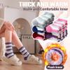 ANTSANG Womens Fuzzy Socks Fluffy Slipper Cozy Cabin Winter Soft Fleece Warm Comfy Thick Christmas Gift Socks (Dark Stripes) view 3