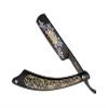 Albainox 18500 Rainblack Straight Razor Black SS Handle Folding Pocket Knife view 1