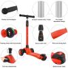 Allek Kick Scooter B03, Lean 'N Glide 3-Wheeled Push Scooter with Extra Wide PU Light-Up Wheels, Any Height Adjustable Handlebar and Strong Thick Deck for Children from 3-12yrs (Red) view 2