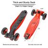 Allek Kick Scooter B03, Lean 'N Glide 3-Wheeled Push Scooter with Extra Wide PU Light-Up Wheels, Any Height Adjustable Handlebar and Strong Thick Deck for Children from 3-12yrs (Red) view 4