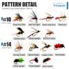 Fly Fishing Flies Assortment Kit Dry Wet Nyphms Tenkara Popper Streamer Woolly Bugger for Trout Bass Salmon Steelhead with Fly Box (100PCS Fishing Flies Kit) view 3