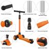 Allek Kick Scooter B03, Lean 'N Glide 3-Wheeled Push Scooter with Extra Wide PU Light-Up Wheels, Any Height Adjustable Handlebar and Strong Thick Deck for Children from 3-12yrs (Orange) view 2