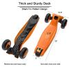 Allek Kick Scooter B03, Lean 'N Glide 3-Wheeled Push Scooter with Extra Wide PU Light-Up Wheels, Any Height Adjustable Handlebar and Strong Thick Deck for Children from 3-12yrs (Orange) view 3