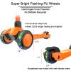 Allek Kick Scooter B03, Lean 'N Glide 3-Wheeled Push Scooter with Extra Wide PU Light-Up Wheels, Any Height Adjustable Handlebar and Strong Thick Deck for Children from 3-12yrs (Orange) view 4