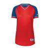 Russell Athletic Ladies Classic V-Neck Jersey True Red/Royal/White 2XL view 1