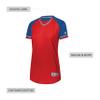 Russell Athletic Ladies Classic V-Neck Jersey True Red/Royal/White 2XL view 4