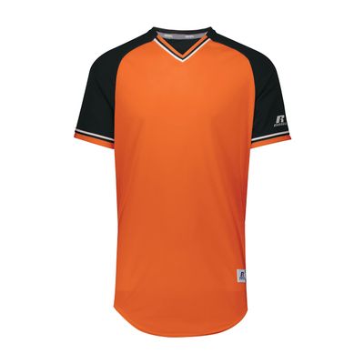 Russell Athletic Classic V-Neck Jersey Burnt Orange/Black/White XL