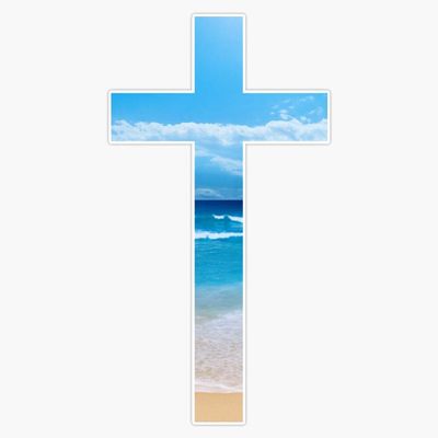 Christian Cross Vinyl Waterproof Sticker Decal Car Laptop Wall Window Bumper Sticker 5"