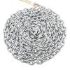 NovelBee 3/8 Inch x 100 Feet Double Braid Nylon Rope with 1/4 Inch x 15 Feet Galvanized Chain for Boat Anchor Rope and Dock Line (White/Gold) view 3