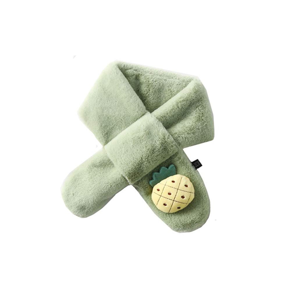 Setaria Viridis Kids Scarf Children's winter warm scarf, scarf for toddler girl warm scarf, student plush rabbit hair scarf is thickened and warm(Four colors)