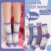 ANTSANG Fuzzy Socks for Women, Fluffy Warm Soft Slipper Socks for Winter & Home, Ideal for Teen Girls(Purple/Red/Blue) view 2