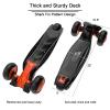 Allek Kick Scooter B03, Lean 'N Glide 3-Wheeled Push Scooter with Extra Wide PU Light-Up Wheels, Any Height Adjustable Handlebar and Strong Thick Deck for Children from 3-12yrs (Black-Red) view 3
