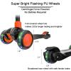 Allek Kick Scooter B03, Lean 'N Glide 3-Wheeled Push Scooter with Extra Wide PU Light-Up Wheels, Any Height Adjustable Handlebar and Strong Thick Deck for Children from 3-12yrs (Black-Red) view 4
