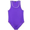 LiiYii Men's Sleeveles Wrestling Singlet Jockstrap Leotard Tank Top Vest Bodysuit Swimwear Purple Large view 3