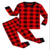 Family Feeling Little Girls Boys Long Sleeve Christmas Holiday Plaid Red Pajamas Sets Cotton Pyjamas Kids Pjs Size 7 view 1