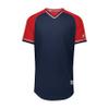 Russell Athletic Youth Classic V-Neck Jersey Navy/True Red/White XL