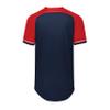 Russell Athletic Youth Classic V-Neck Jersey Navy/True Red/White XL view 2
