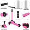 Allek Kick Scooter B03, Lean 'N Glide 3-Wheeled Push Scooter with Extra Wide PU Light-Up Wheels, Any Height Adjustable Handlebar and Strong Thick Deck for Children from 3-12yrs (Rose Pink) view 2