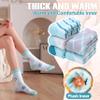 ANTSANG Fuzzy Socks for Women, Fluffy Warm Soft Slipper Socks for Winter & Home, Ideal for Teen Girls(Blue Series/White/Grey) view 3