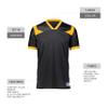 Russell Athletic Youth Phenom6 Flag Football Jersey - Premier Performance and Ultimate Gear for Young Athletes and Stylish Football Jersey for Young Players, Black/Gold M view 4