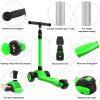 Allek Kick Scooter B03, Lean 'N Glide 3-Wheeled Push Scooter with Extra Wide PU Light-Up Wheels, Any Height Adjustable Handlebar and Strong Thick Deck for Children from 3-12yrs (Lime Green) view 2