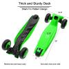 Allek Kick Scooter B03, Lean 'N Glide 3-Wheeled Push Scooter with Extra Wide PU Light-Up Wheels, Any Height Adjustable Handlebar and Strong Thick Deck for Children from 3-12yrs (Lime Green) view 3