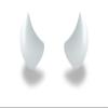 Helmet Flair MagNeatOhz Small White Devil Horns for Helmet | Made in USA | Magnetic & Interchangeable Horns for Motorcycle, Bike & Ski Helmets - Pair view 1