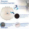Neween Cast Net, American Saltwater Cast Nets for Fishing, 4ft-8ft Radius Casting Net for Bait Fish, 3/8 Inch Professional Grade Tire Lines Throw Nets for Fishing Bait with Heavy Duty Sinker view 3
