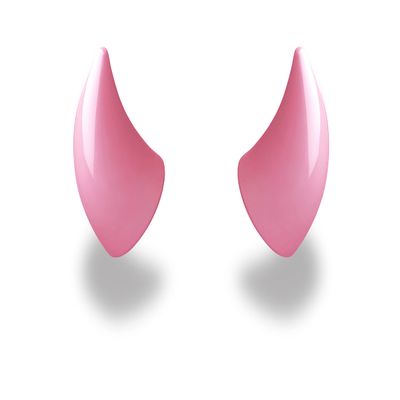 Helmet Flair MagNeatOhz Small Pink Devil Horns for Helmet | Made in USA | Magnetic & Interchangeable Horns for Motorcycle, Bike & Ski Helmets - Pair