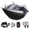 AnorTrek Camping Hammock with Mosquito Net, Double & Single Lightweight Portable Hammocks with Tree Straps, Parachute Hammock for Camping, Backpacking view 1