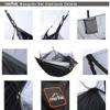 AnorTrek Camping Hammock with Mosquito Net, Double & Single Lightweight Portable Hammocks with Tree Straps, Parachute Hammock for Camping, Backpacking view 4