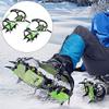 Crampons 1 Pair 14 Teeth Ice Crampons Anti Slip Shoe Grips Spikes Cleats for Outdoor Snow Hiking Climbing view 3