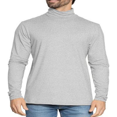 Men's Long Sleeve Turtleneck Heather Gray 3X