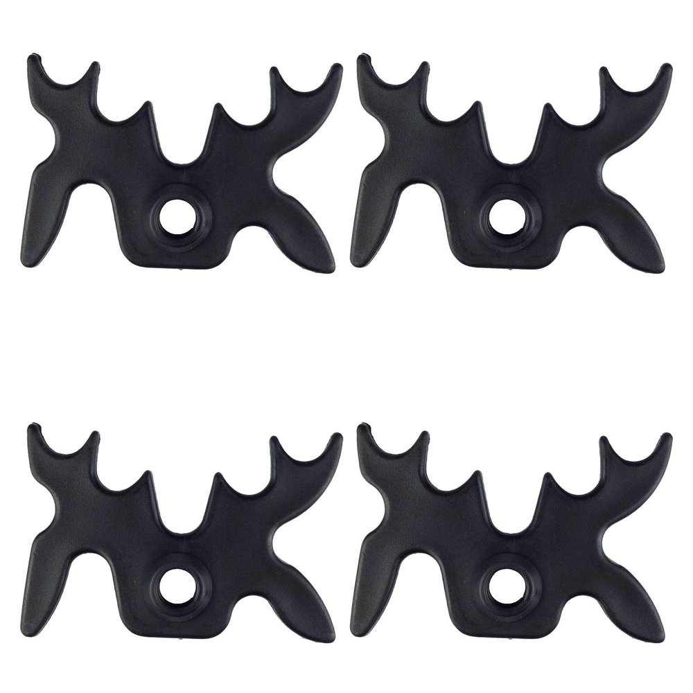 Zelerdo 4 Pack Plastic Moosehead Pool Billiard Cue Bridge Head (Black)