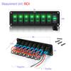 FABOOD F 12V 24V Rocker Switch Panel 7 Gang Toggle Switches Waterproof ON/Off Green LED Backlight with 4.8 Amps Dual USB Voltmeter for Boat Car Marine Truck Trailer Caravan view 3