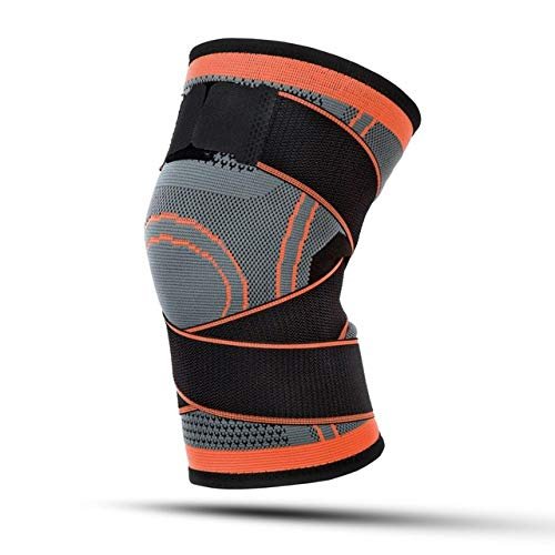 dadad Knee Pads Indoor and Outdoor Sports Knee Pads commonly Used Elastic Knee Pads Support Sleeve Basketball Volleyball Protective Gear Training Fitness,1 Piece Orange,L