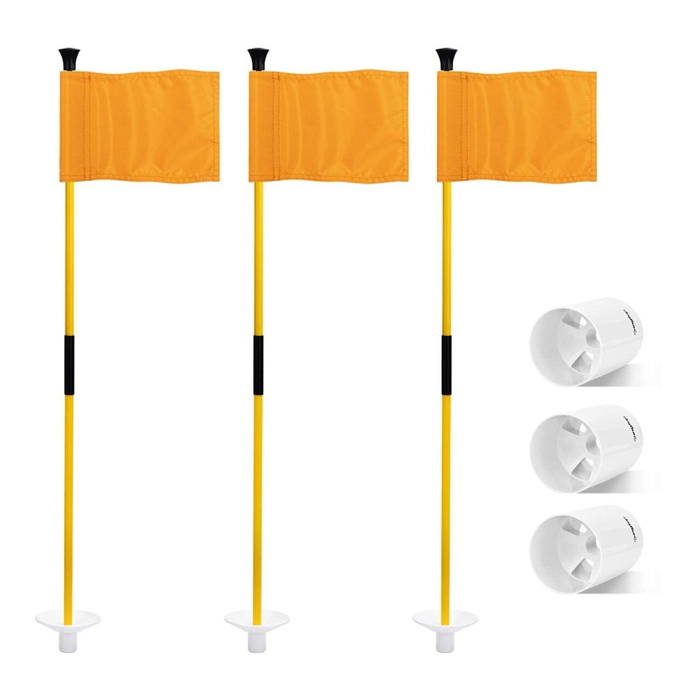 KINGTOP Golf Flagsticks Mini, 3 Pack