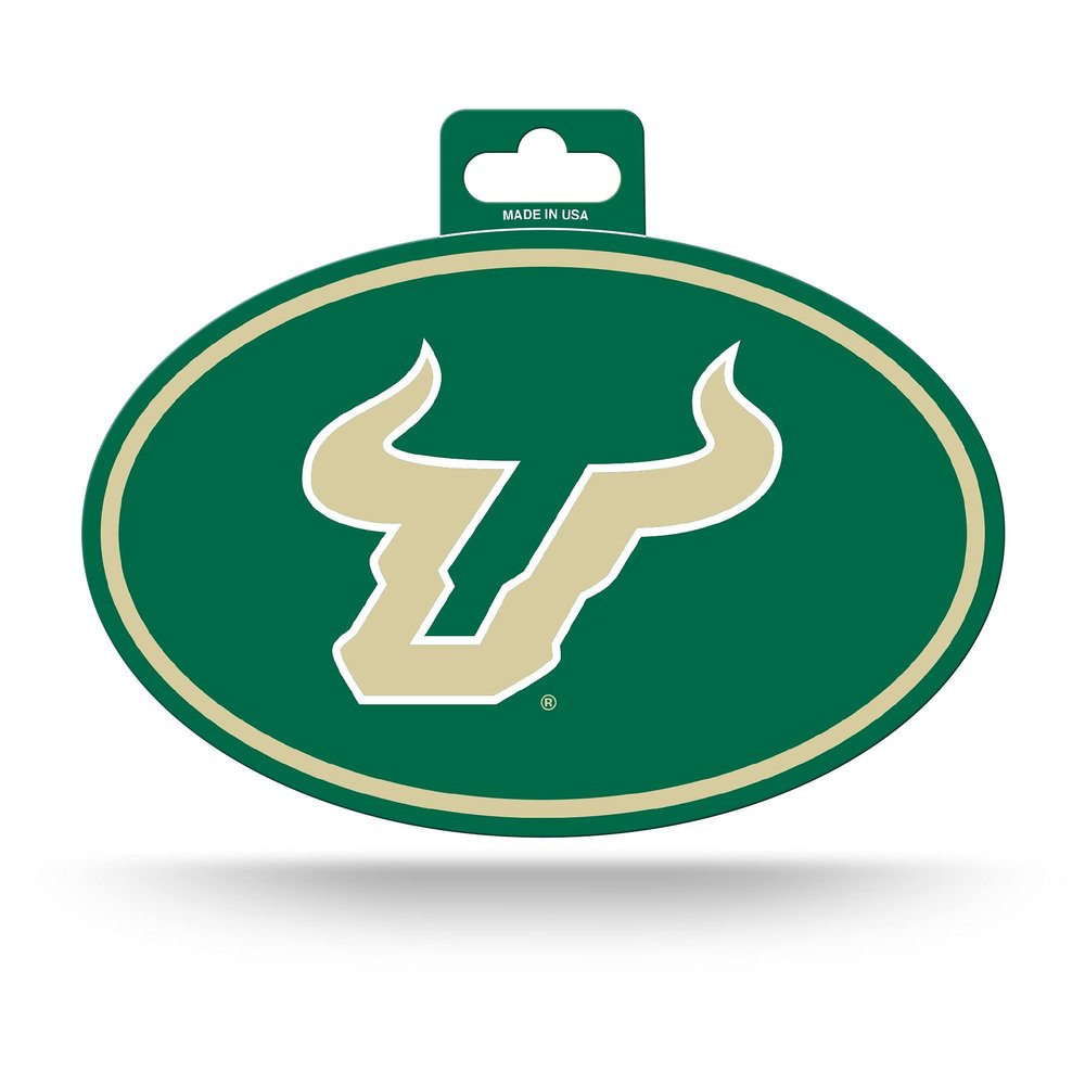NCAA South Florida Bulls Color Team Logo Oval Sticker