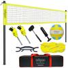 Volleyball Net Outdoor - Portable Volleyball Set for Backyard with Professional Volleyball Net, Wrap Yarn Volleyball and Pump, Boundary Line, Carry Bag view 1