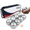 Idle Banter Boules Game Set - Flag Themed Carrying Case with 8 Premium 73 mm Petanque Balls, Fun & Portable Outdoor Lawn Game for All Ages, Classic French Sport for Skill & Strategy view 1