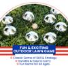Idle Banter Boules Game Set - Flag Themed Carrying Case with 8 Premium 73 mm Petanque Balls, Fun & Portable Outdoor Lawn Game for All Ages, Classic French Sport for Skill & Strategy view 2