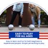 Idle Banter Boules Game Set - Flag Themed Carrying Case with 8 Premium 73 mm Petanque Balls, Fun & Portable Outdoor Lawn Game for All Ages, Classic French Sport for Skill & Strategy view 4