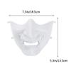 Aoutacc Airsoft Half Face Masks, Evil Demon Monster Kabuki Samurai Hannya Oni Half Face Protective Masks Masquerade Ball, Party, Halloween (Adjustable Strap White) view 3